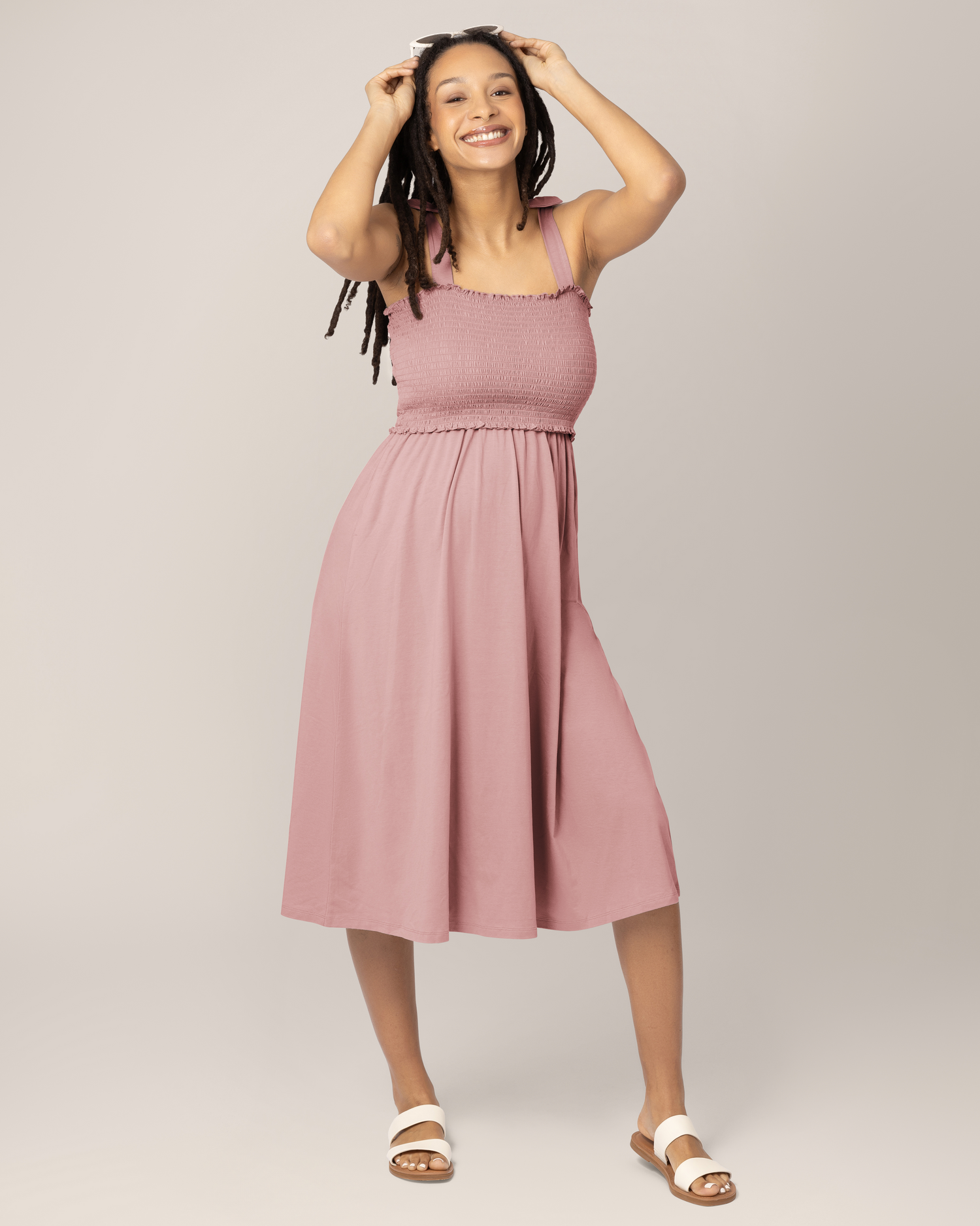 Sienna Smocked Maternity & Nursing Dress