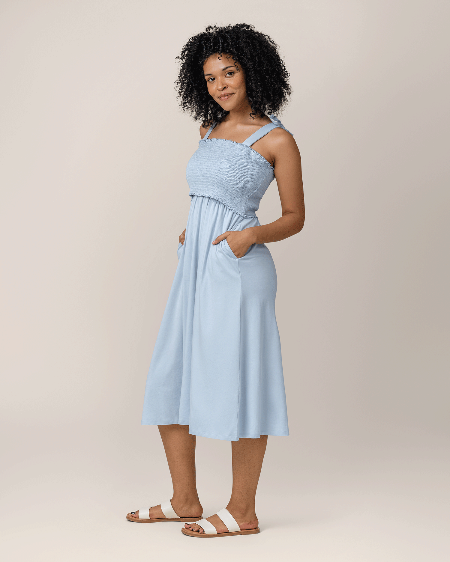 Sienna Smocked Maternity & Nursing Dress