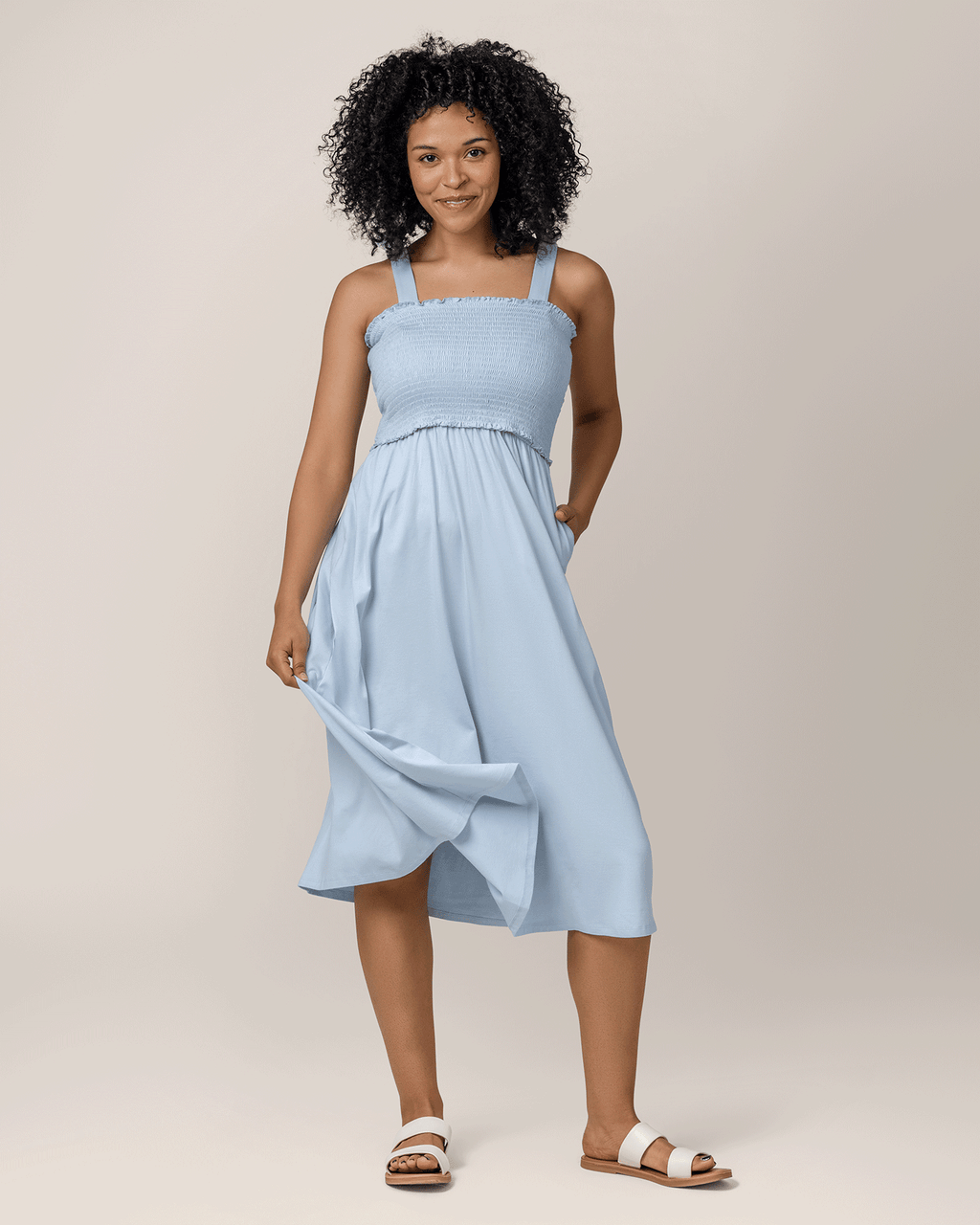 Sienna Smocked Maternity & Nursing Dress