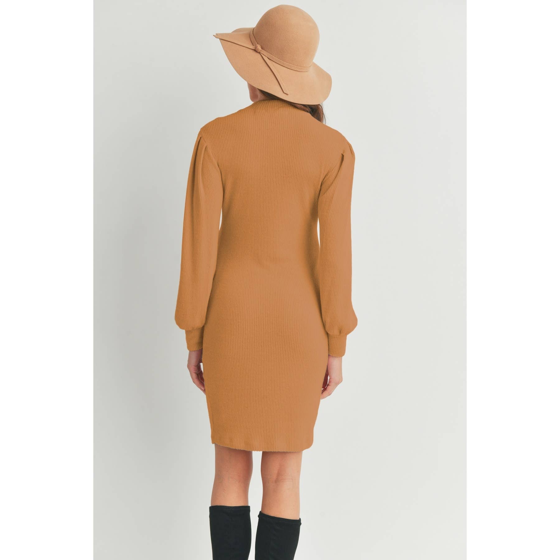 Ribbed Long Sleeve Maternity Knit Dress