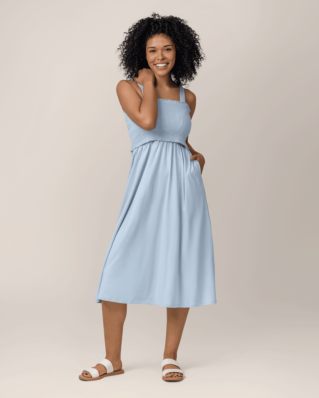Sienna Smocked Maternity & Nursing Dress
