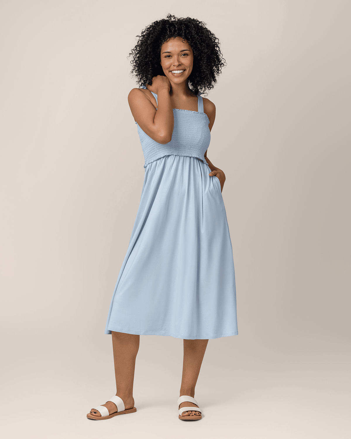 Sienna Smocked Maternity & Nursing Dress