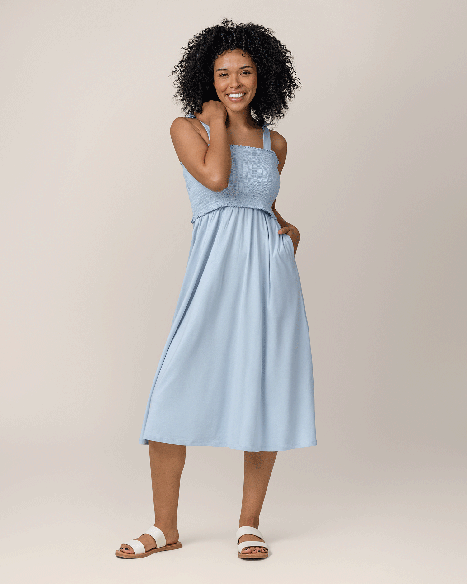 Sienna Smocked Maternity & Nursing Dress