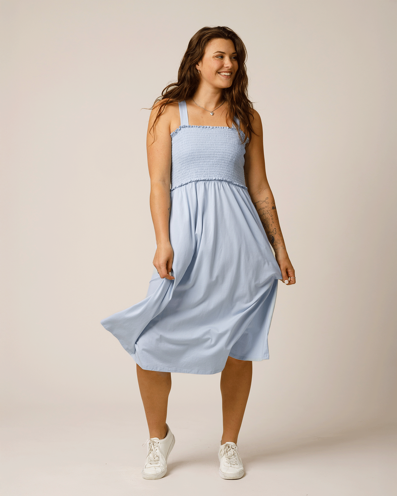 Sienna Smocked Maternity & Nursing Dress